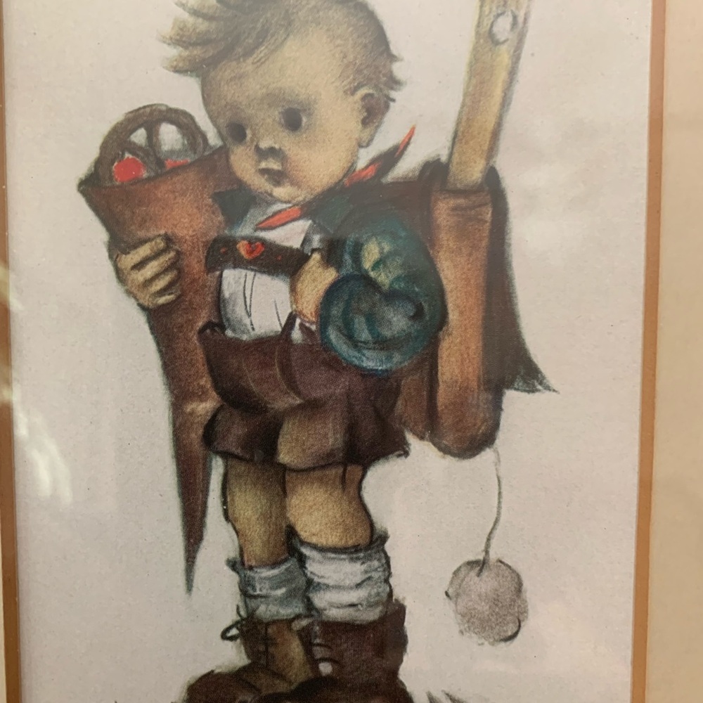 Vintage Trio of Hummel Framed Art Prints Under Glass - Picture 2 of 14